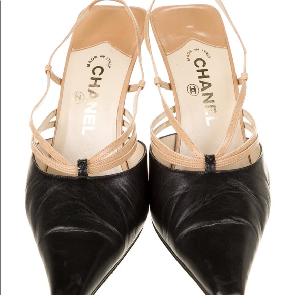 CHANEL 1999 sculptural slingback heels - Picture 3 of 5